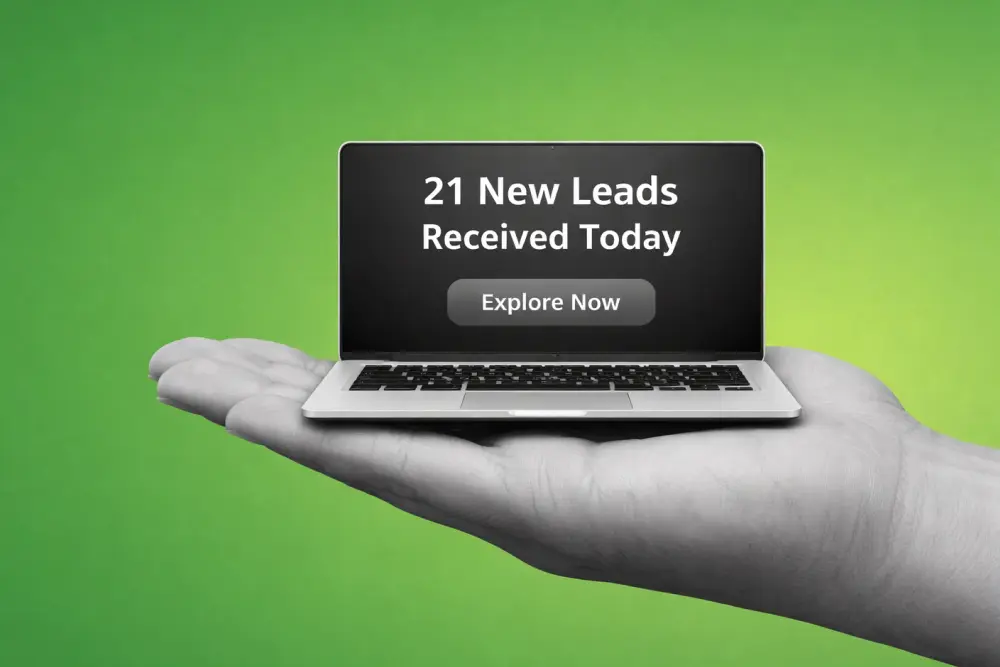TechFlod Leads Dashboard showing visitor data
